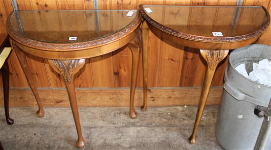 Two D shaped tables